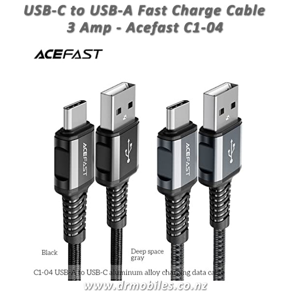 USB-A to USB-C Fast Charge/Data Cable [AceFast C1-04]