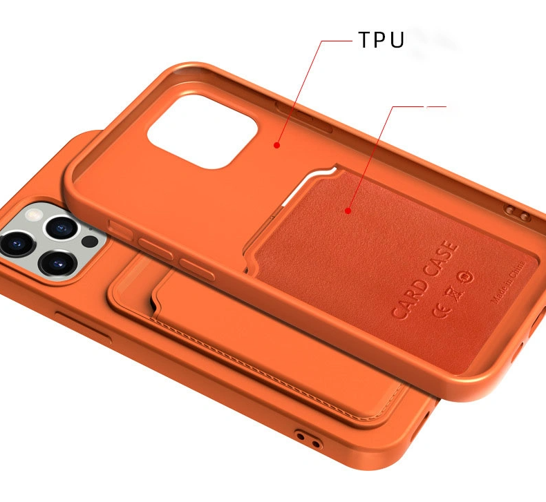 Card Holder Silicone Case for iPhone Black