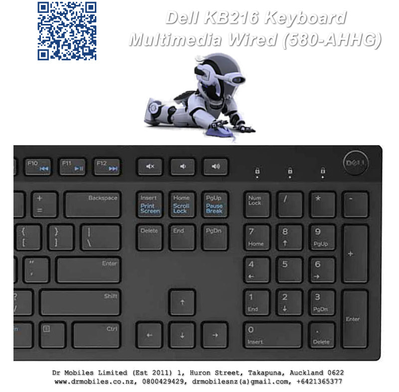 Dell KB216 Keyboard – Multimedia Wired (580-AHHG)