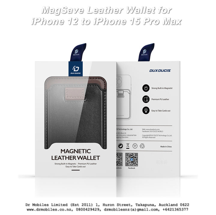 MagSave Leather Wallet for iPhone 12 to iPhone 15 Pro Max