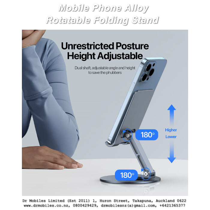 Mobile Phone Alloy Rotatable Folding Stand for iPhone 15 Pro Max