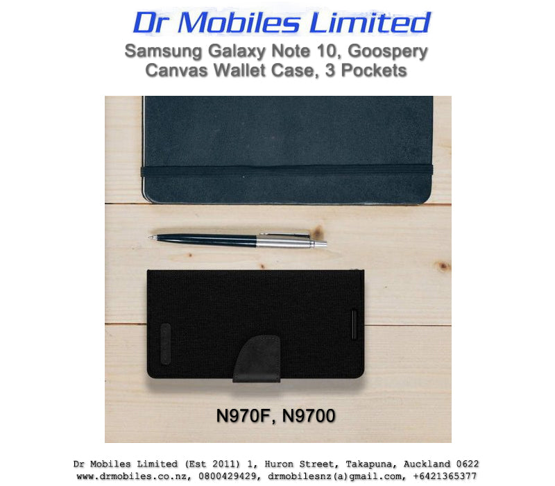 Mercury Goosepery Galaxy Note 10 Canvas Case - 3 Pockets