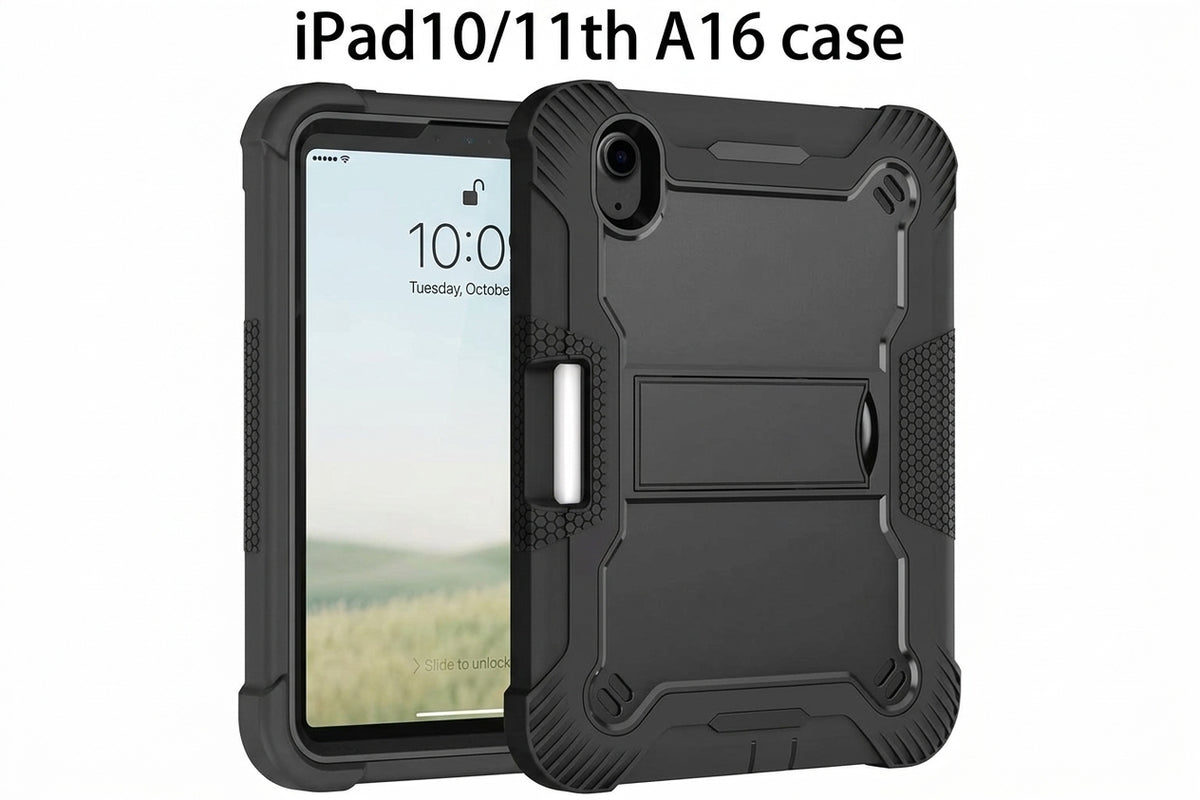 iPad A16 11th/10th 11 inch Armor Rugged Shockproof Case with Stand