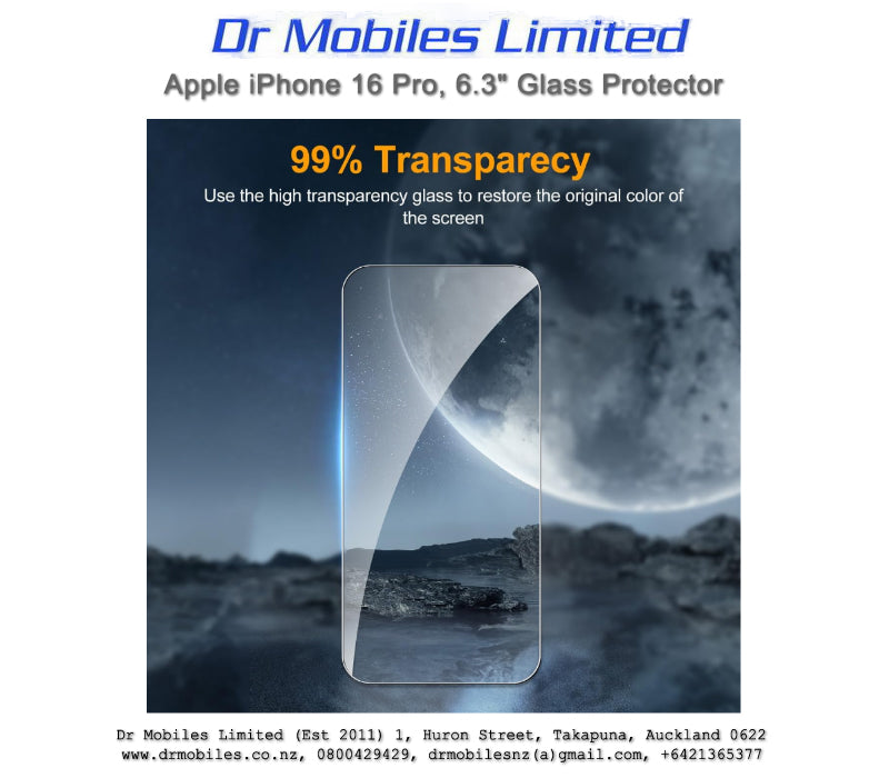 Apple iPhone 16 Pro, 6.3" Screen Protector | drmobiles.co.nz