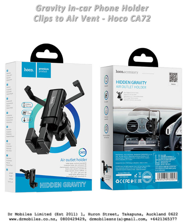 Gravity-fed Phone Holder - Air Vent Clip Hoco CA72