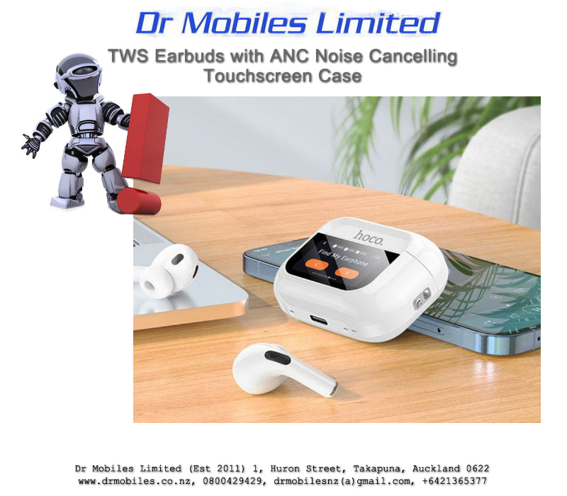 TWS Earbuds, ANC Noise Cancelling & Touchscreen Case Hoco DES42