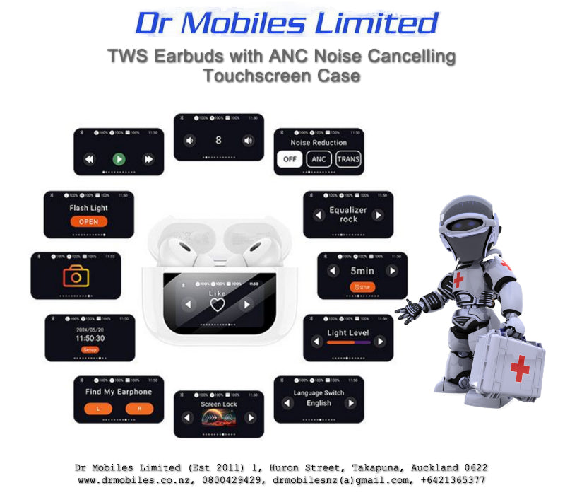 TWS Earbuds, ANC Noise Cancelling & Touchscreen Case Hoco DES42