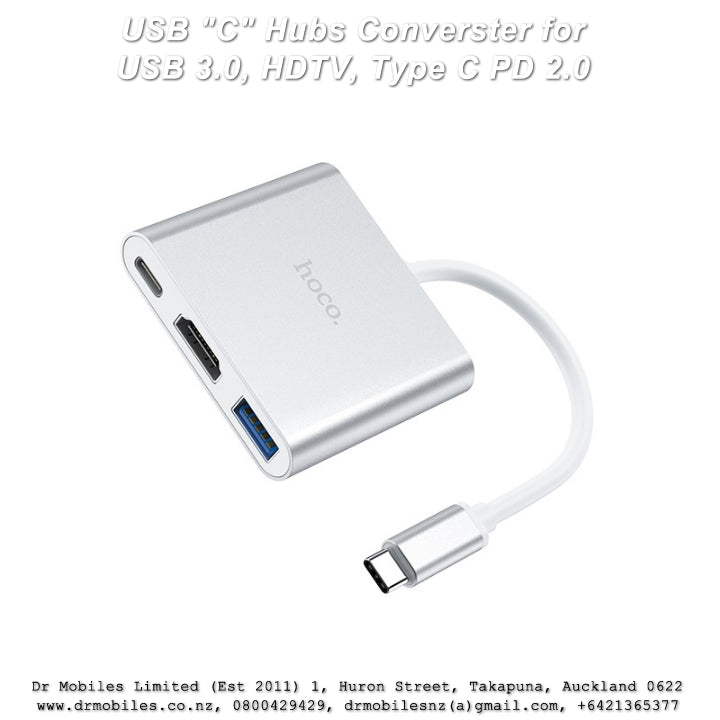 USB "C" Hubs Converster for USB 3.0, HDTV, Type C PD 2.0 - HB14