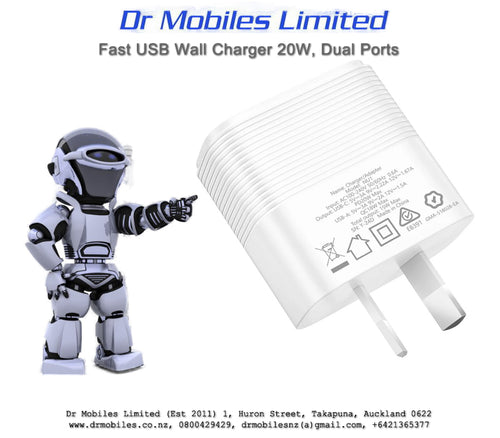 20W Fast USB Wall Charger Dual Ports - Hoco NU1