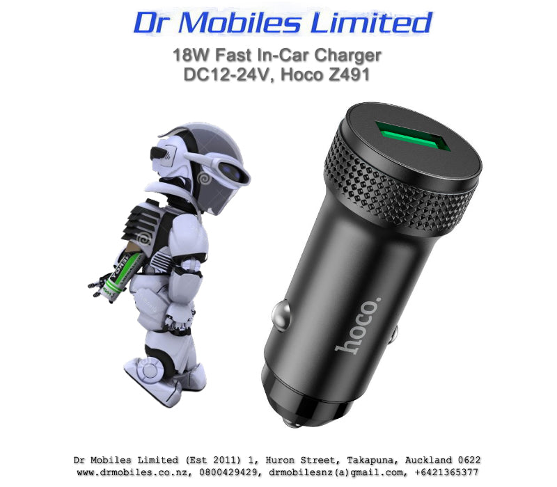 18W Fast In-Car Charger, DC12-24V. Hoco Z49A