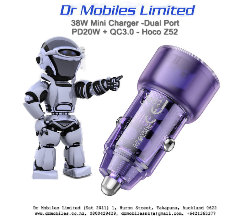 38W Fast in-Car Charger with Dual Port - Z52