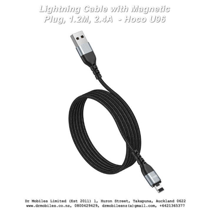 Magnetic Charging Data Cable for iPhone, 1.2m, 2.4 Amp - U96