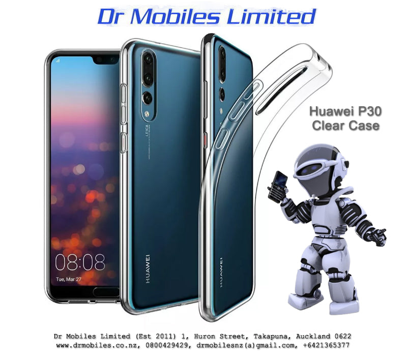 Cover Per Huawei P30 Trasparente Con Delfini – Custodia Slim In Silicone TPU Antiurto E Antigraffio