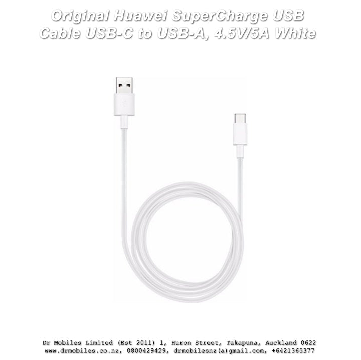 Original Huawei SuperCharge USB-C to USB-A Charging Cable 4.5V/5A White
