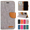 Goospery iPhone 16 Pro 6.3 Canvas Fabric Flip Wallet Case Cover