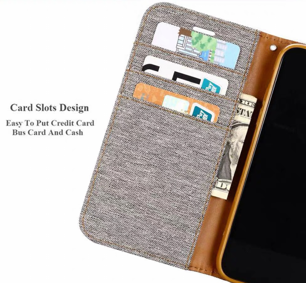 Goospery iPhone 16 Pro 6.3 Canvas Fabric Flip Wallet Case Cover