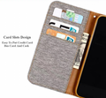 Goospery iPhone 13 Pro 6.1 Canvas Fabric Flip Wallet Case Cover