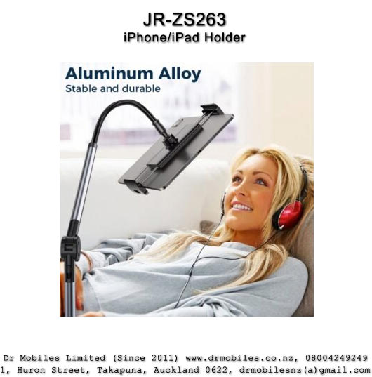 Apple iPad Holder, 360-degree Rotating arm with Clamp up 12.9" Tablet