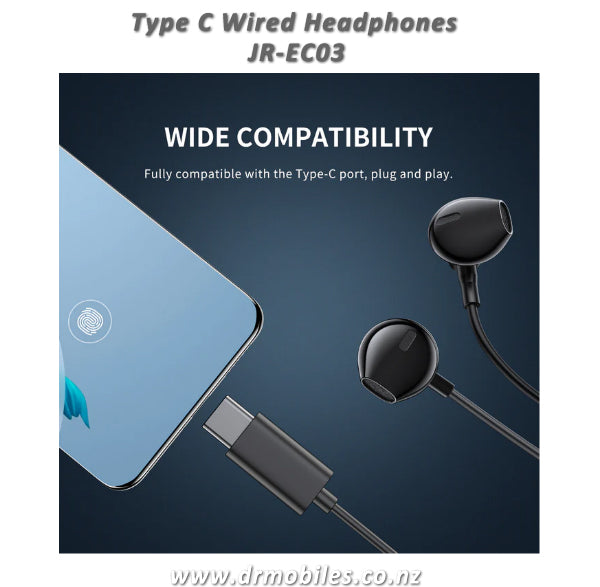USB Type C Plug Headphones (Wired) JR-EC03