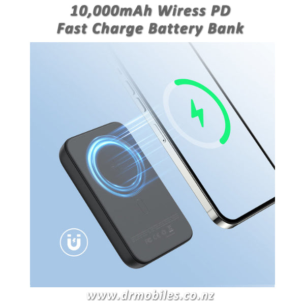 10,000mAh Wireless Battery Bank Fast Charge PD Joyroom JR-W020