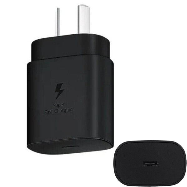 25W USB-C Super Fast Charging Wall Charger PD Adapter For Samsung Black