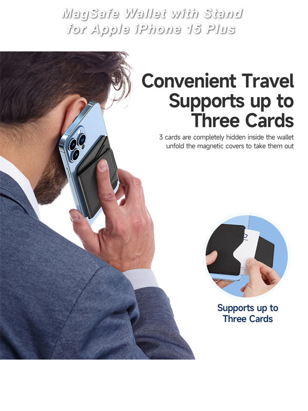 MagSave Wallet Case with Stand for iPhone 12 up to 15 Pro Max