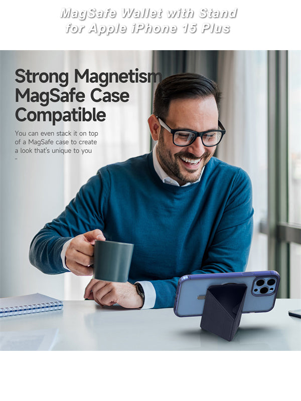 MagSave Wallet Case with Stand for iPhone 12 up to 15 Pro Max
