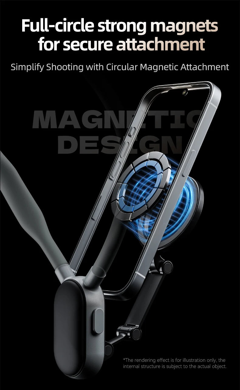 Magsafe Silicone Neck Mount Magnetic Selfie Stick Phone Neck Holder TELESIN