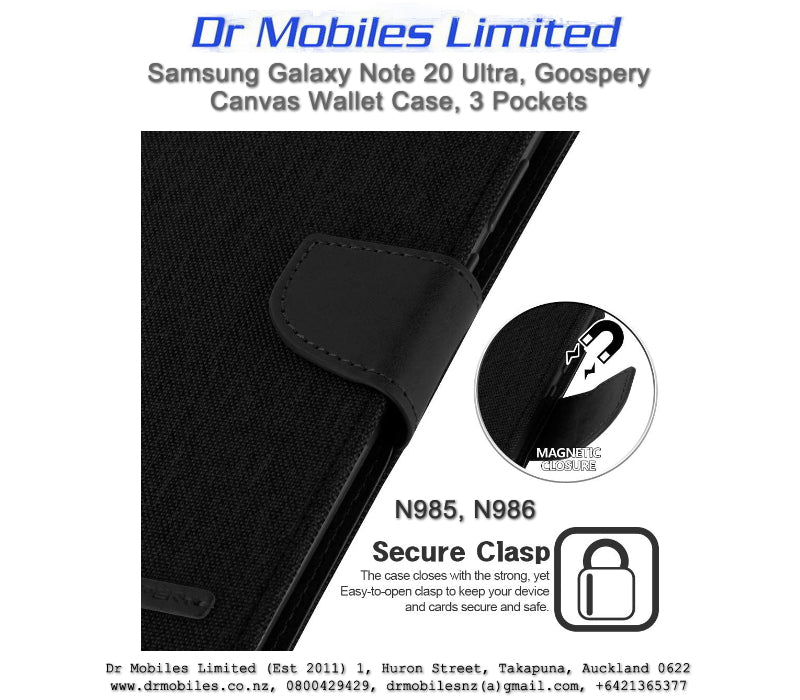Mercury Goosepery Galaxy Note 20 Ultra Canvas Case - 3 Pockets