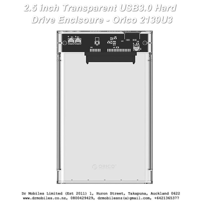 2.5 inch Transparent USB3.0 Hard Drive Enclosure - Orico 2139U3 SATA