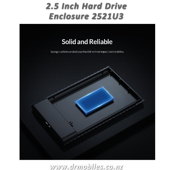 2.5 Inch Hard Drive Enclosure (up to 4TB SSD or HDD Size) - Orico 2521U2