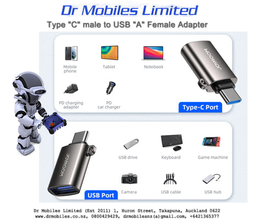 Adaptor:  Type-C male to USB A Female - JR S-H151
