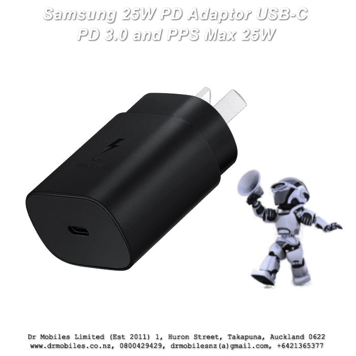 Samsung Super Fast Charging max. 25W, PD 3.0 PPS max. 25W
