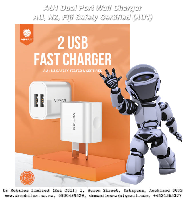 Dual Port Wall Charger for Phones - AU1, VipFan