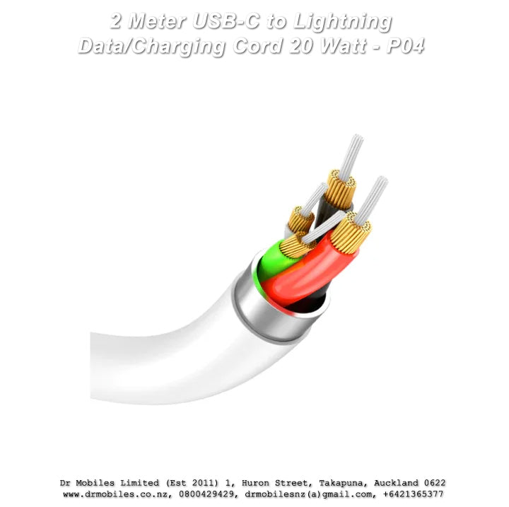 2 Meter USB-C to Lightning Charging Cable 20W, Vipfan P04