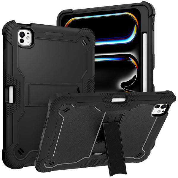 iPad Pro 11‘ 2024 11 inch Armor Rugged Shockproof Case with Stand