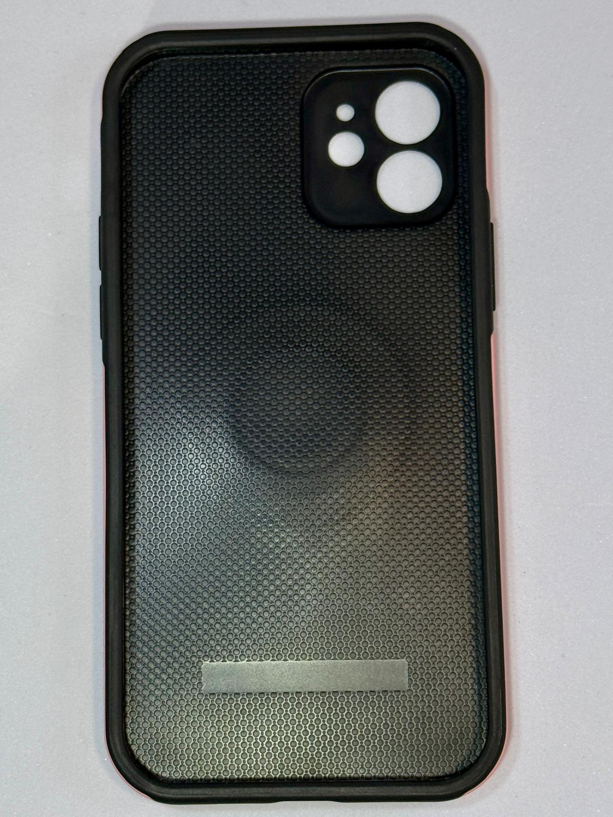 Apple iPhone 12 (6.1") Pink Case with Metal Kickstand