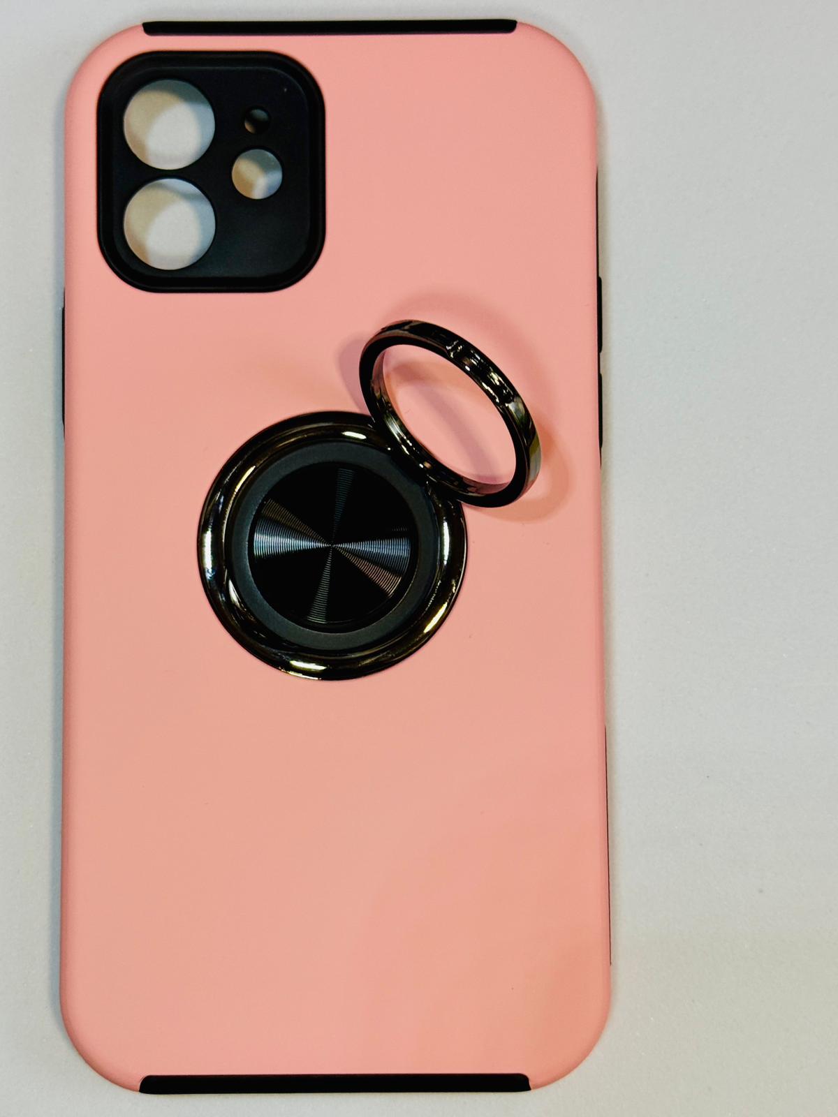 Apple iPhone 12 (6.1") Pink Case with Metal Kickstand