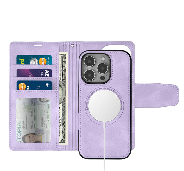 Hanman 2 in 1 MagSafe Detachable Wallet Case for iPhone 14 Pro Max/15 Pro Max