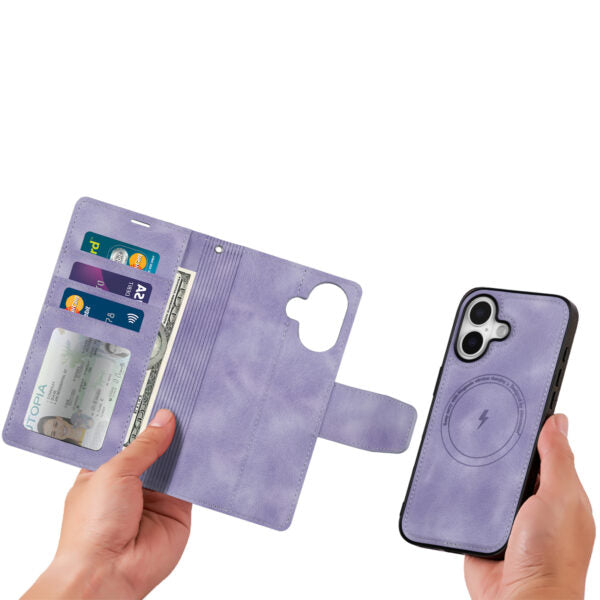 Hanman 2 in 1 MagSafe Detachable Wallet Case for iPhone 17