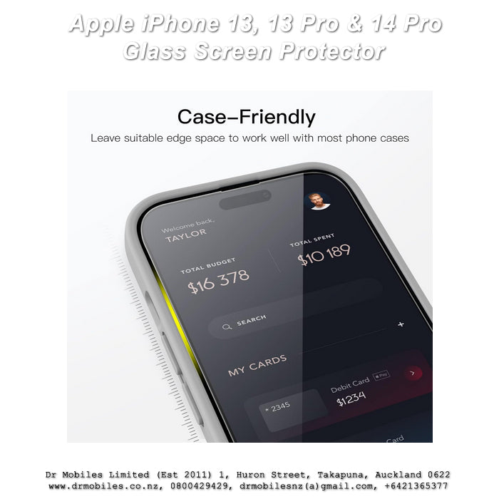 iPhone 13 Pro and iPhone 14 Pro Glass Screen Protector 9H Hardness Rating