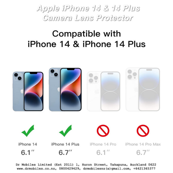 Camera Lens Protector for iPhone 14 or iPhone 14 Plus