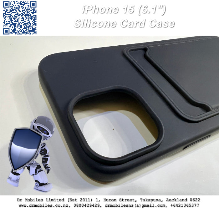 iPhone 15, 6.1" Credit Card Case. Anti-Slip