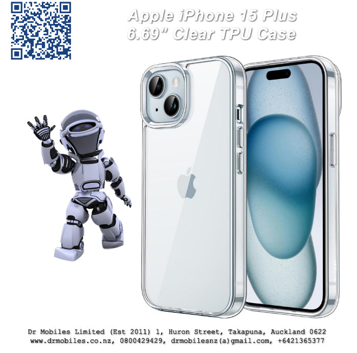 Apple iPhone 15 Plus 6.69" Clear TPU Case