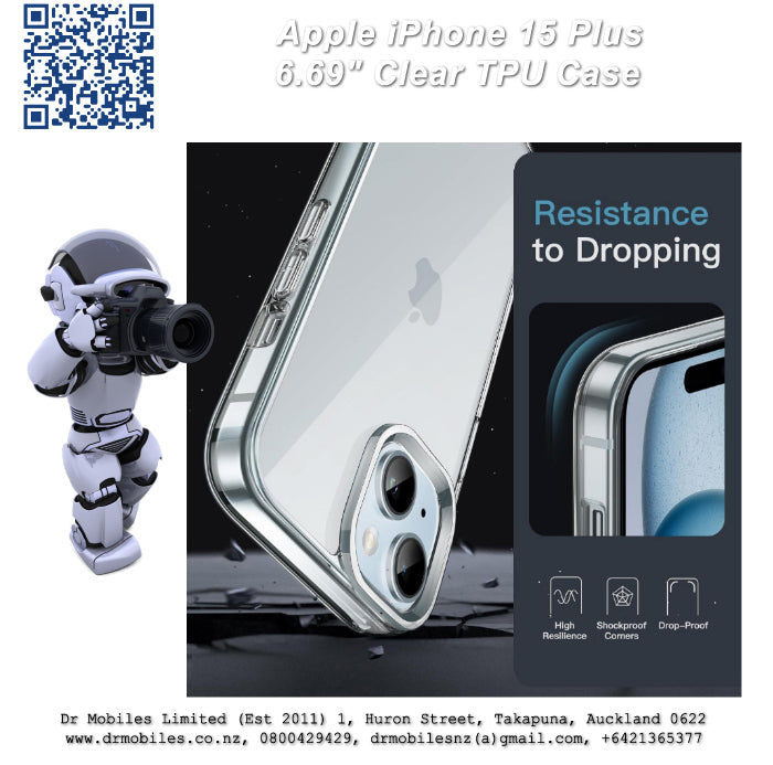 Apple iPhone 15 Plus 6.69" Clear TPU Case
