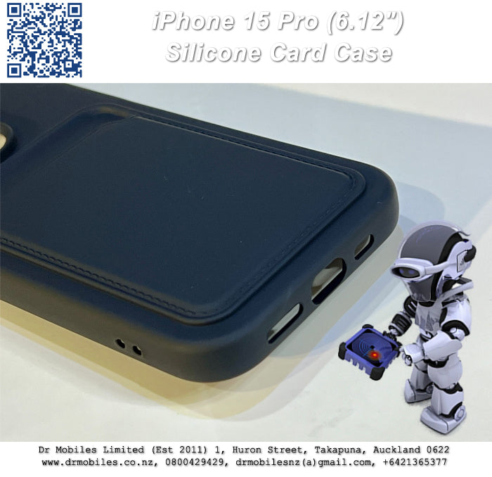 Apple iPhone 15 Pro, 6.12" Credit Card Case. Anti-Slip