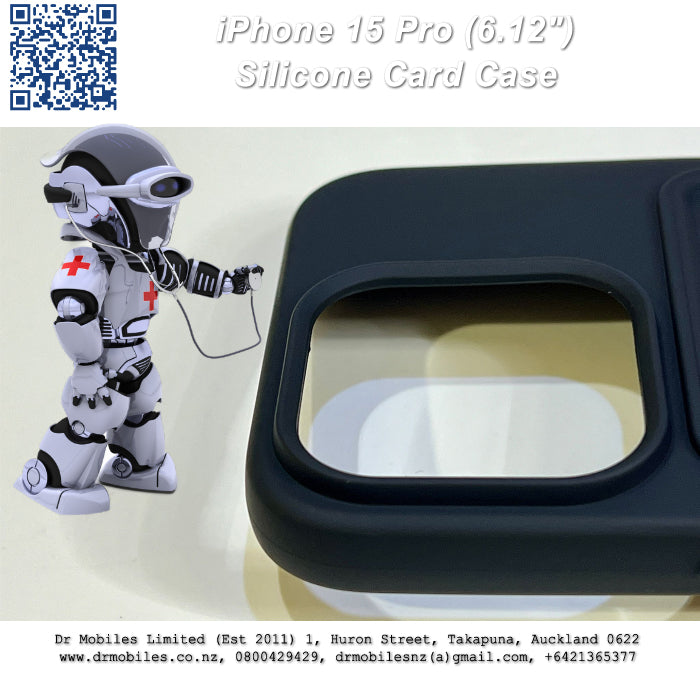 Apple iPhone 15 Pro, 6.12" Credit Card Case. Anti-Slip