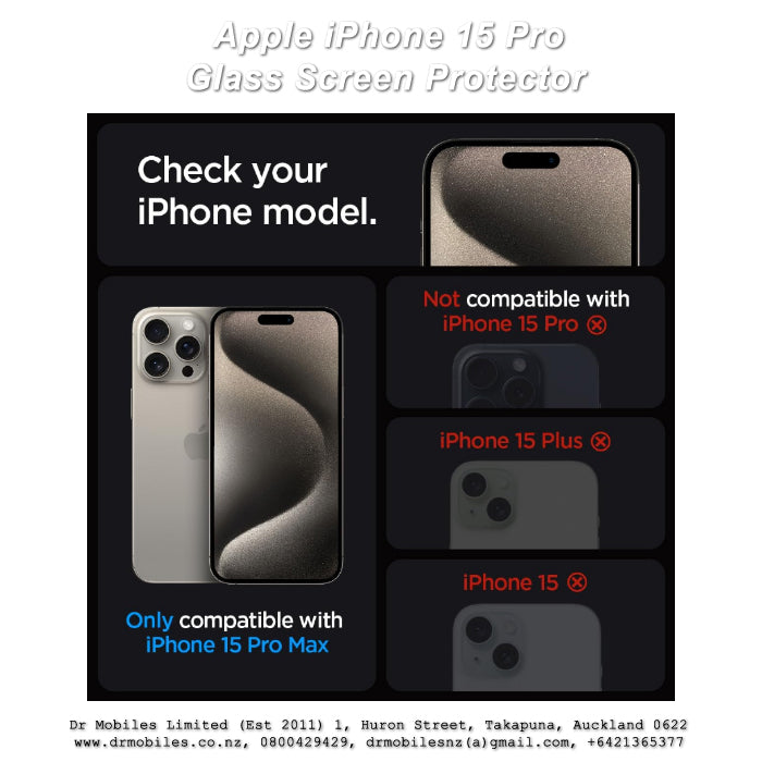 iPhone 15 Pro Glass Screen Protector 9H Hardness Rating