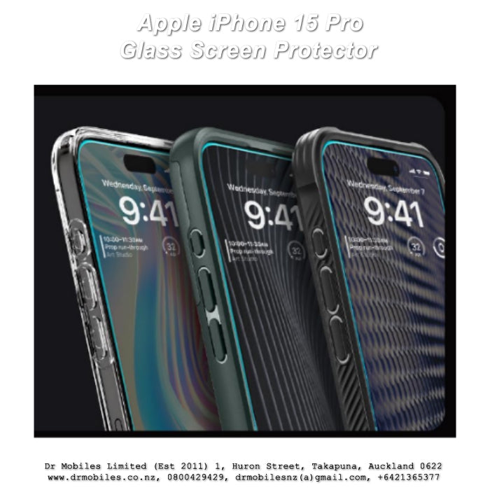 iPhone 15 Pro Glass Screen Protector 9H Hardness Rating