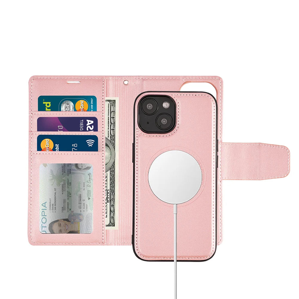Hanman 2 in 1 MagSafe Detachable Wallet Case for iPhone 16 Pro